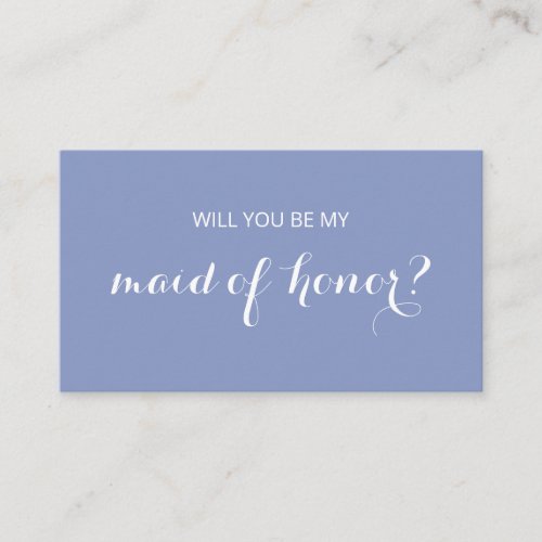Chic Flourish  Will You Be My Maid of Honor Enclosure Card