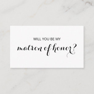 Chic Flourish Will You Be My Matron of Honor? Enclosure Card