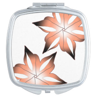 chic flower compact mirror