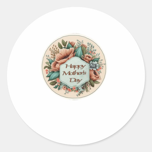 Chic Flowers | Happy Mother's Day Stickers (Front)