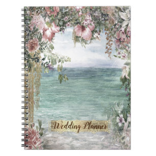 Chic Flowers Ocean Lace Notebook