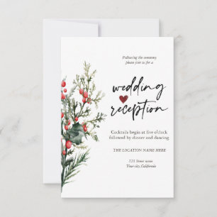 Chic Flowers Ocean Reception  Invitation