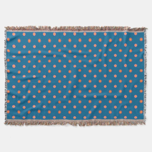 Chic Folk Art Collection Polka Dot Throw Blanket (Front)