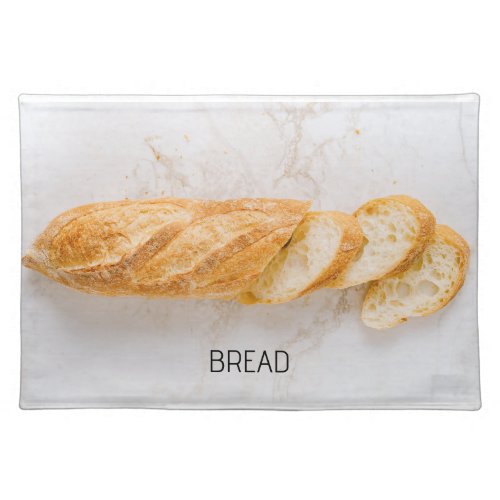 Chic Food Template Bread Baguette Loaf Lover Cloth Placemat