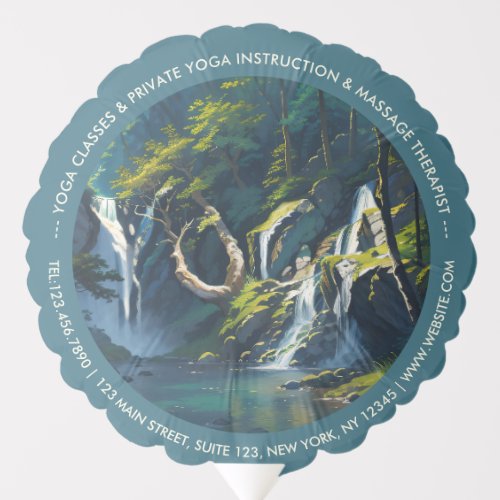 Chic Forest YOGA Hidden Text Meditation Instructor Balloon