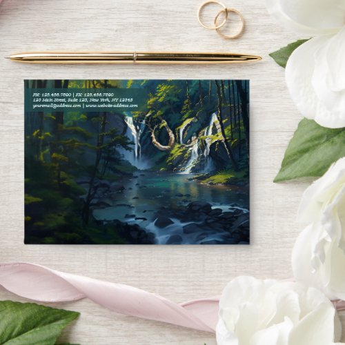 Chic Forest YOGA Hidden Text Meditation Instructor Envelope