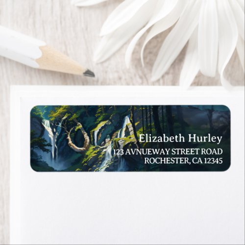 Chic Forest YOGA Hidden Text Meditation Instructor Label