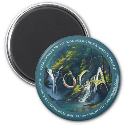 Chic Forest YOGA Hidden Text Meditation Instructor Magnet