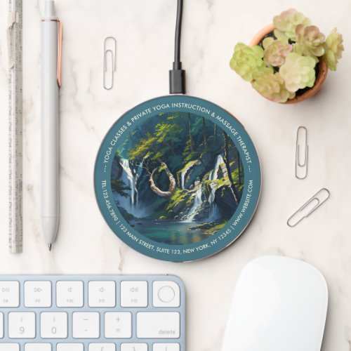 Chic Forest YOGA Hidden Text Meditation Instructor Wireless Charger