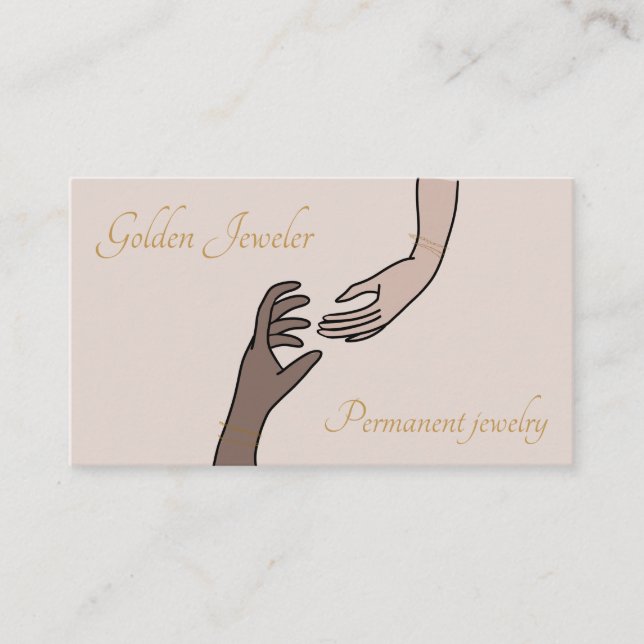 Chic Forever Jewelry Permanent Bracelet  Business Card (Front)
