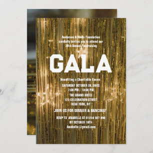 Chic Formal Corporate Gala Ball Party Fundraiser Invitation