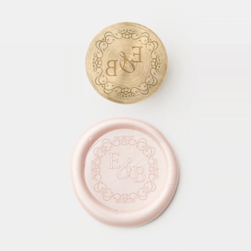 Chic Formal Custom Wedding  Monogram Couples Name  Wax Seal Stamp