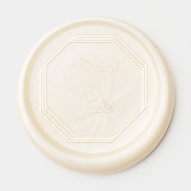 Chic Formal Wedding Simple Wax Seal Sticker (Front)