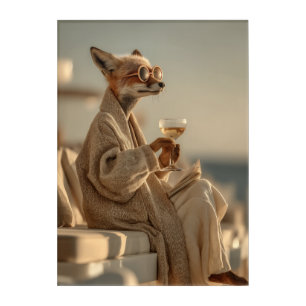 Chic Fox Relaxing in Style Acrylic Print