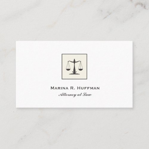 Chic Frame  Attorney  Justice Scale Professional Business Card