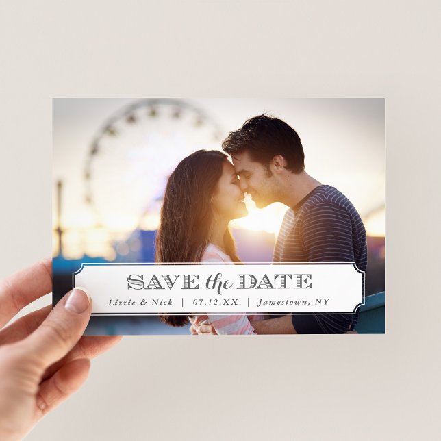 Chic Frame Photo Overlay Save the Date (Creator Uploaded)