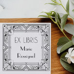 Chic French Art Deco Type Personal Name Ex Libris Self-inking Stamp<br><div class="desc">Elevate your library with our exquisite Art Deco style Ex Libris stamp, featuring a stylish frame and sleek, modern Deco typography. Perfect for book lovers and collectors, this elegant stamp adds a touch of sophistication and personalization to your cherished volumes. Crafted with precision and designed to impress, our Ex Libris...</div>