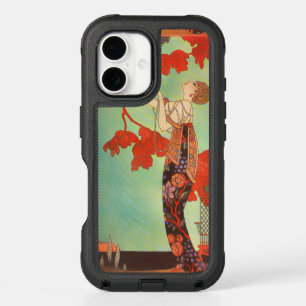 Chic French Art Nouveau Parrot Birdcage Garden Art iPhone 16 Case