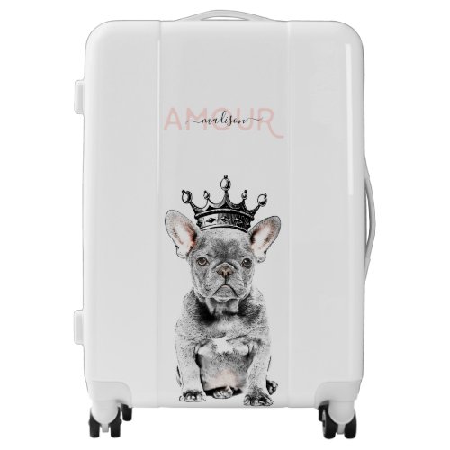 Chic French Bulldog Frenchie Love Royal Luggage