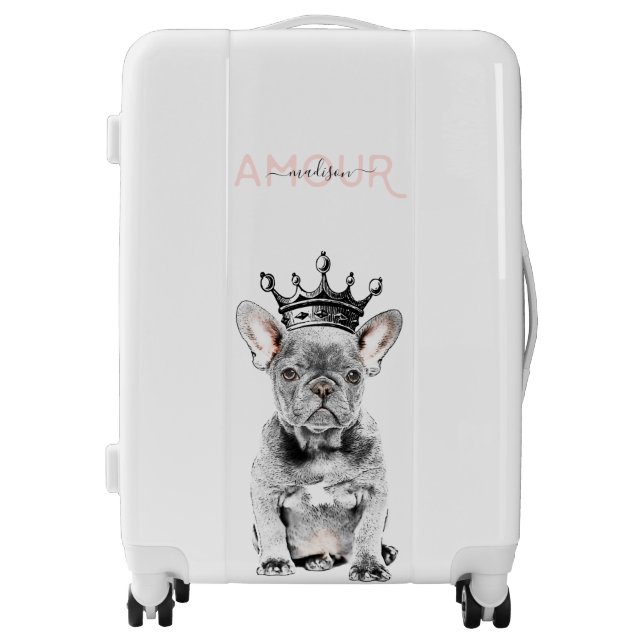Chic French Bulldog Frenchie Love Royal Luggage (Front)