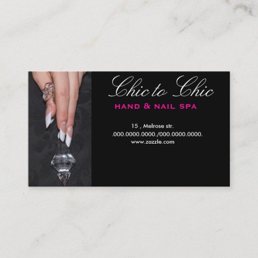Customizable chic french business card template