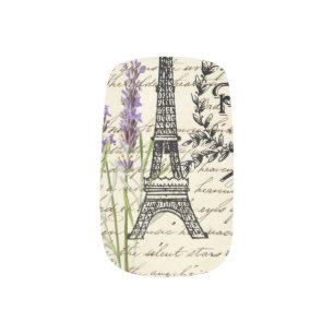chic french butterfly scripts paris eiffel tower minx nail art