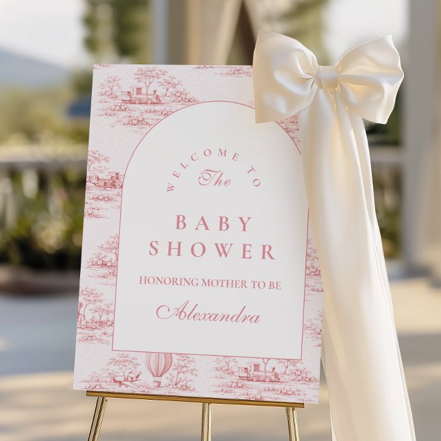 Chic French Toile Baby Shower Foam Board (Creator Uploaded)