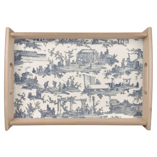Chic French Toile Serving Tray (Front)