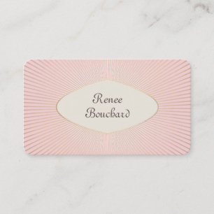 Chic French Vintage Gold Sunburst Blush Pink Business Card