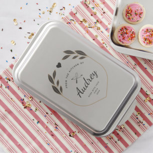 Chic From the Kitchen Baker Custom Name Modern Cake Pan