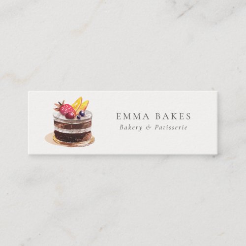 CHIC FRUIT FLORAL CAKE PATISSERIE CUPCAKE BAKERY MINI BUSINESS CARD