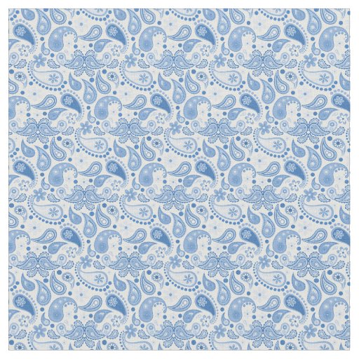 Chic Fun Blue and White Paisley Fabric