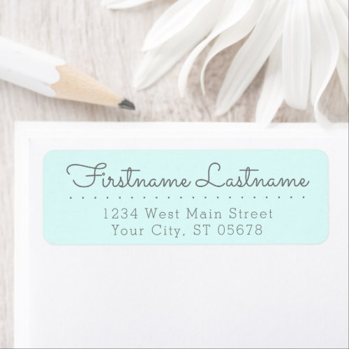 Chic Fun Gray Mint Green Simple Styled Typography Label
