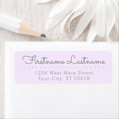 Chic Fun Gray Violet Simple Styled Typography Label