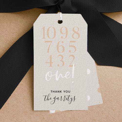Chic Fun New Years Eve Countdown Gift Tags