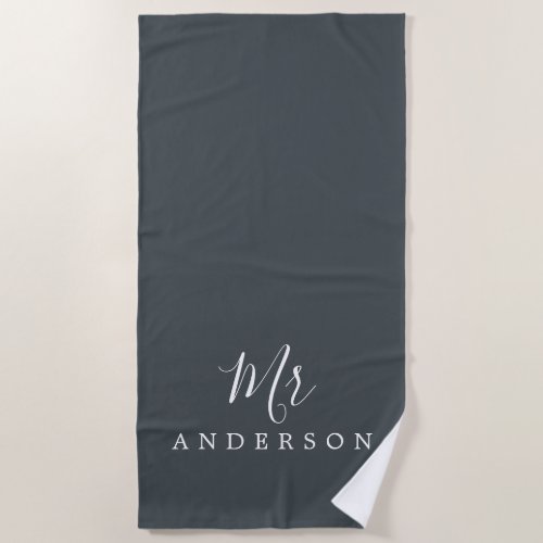 Chic Future Mr Off_Black Monogram Beach Towel