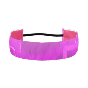 Chic Futuristic Geometric Pink Athletic Headband