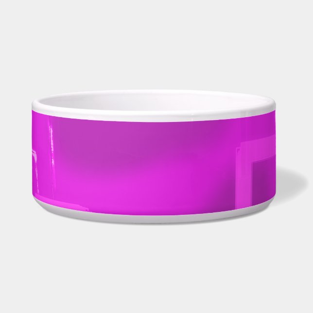 Chic Futuristic Geometric Pink Bowl (Front)