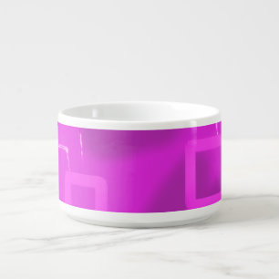 Chic Futuristic Geometric Pink Chili Bowl