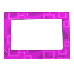 Chic Futuristic Geometric Pink Magnetic Frame