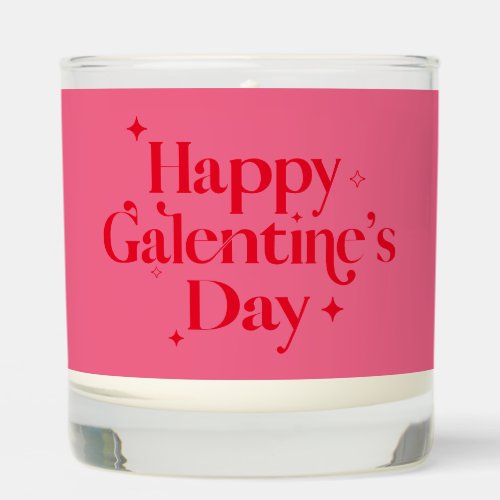 Chic Galentines Day Candle Pink  Red Design