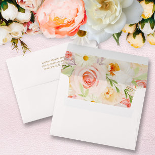 Chic Garden Floral Bridal Shower Envelope