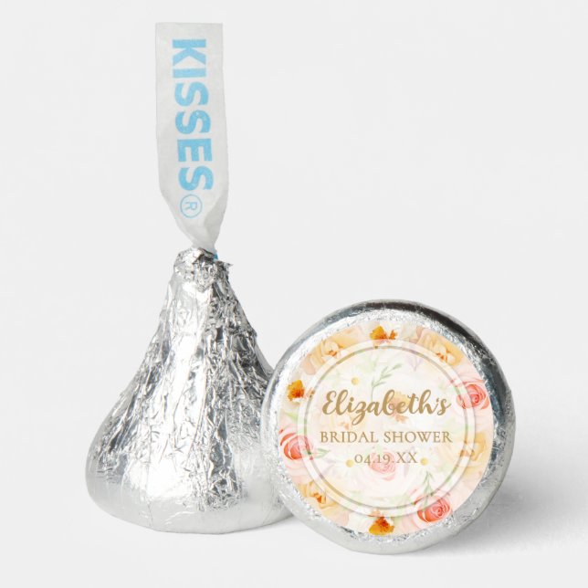 Chic Garden Floral Bridal Shower Hershey®'s Kisses® (Front)