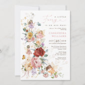 Chic Garden Floral Fairy Princess Girl Baby Shower Invitation (Front)