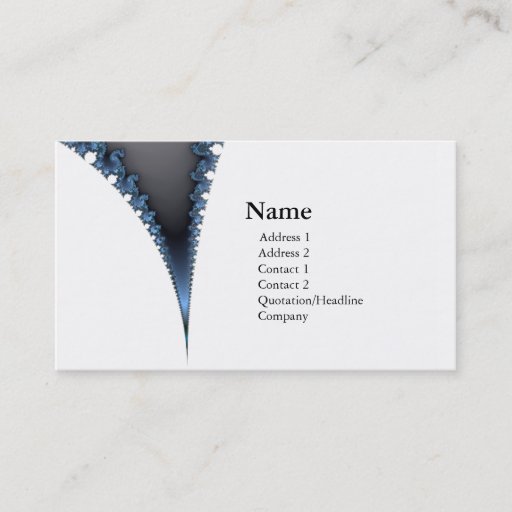 Customizable chic geek fractal business card