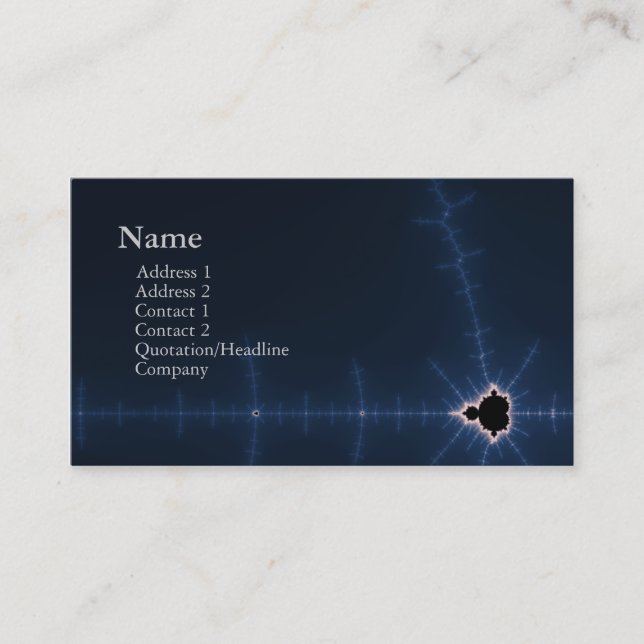 chic geek fractal business card v2 (Front)
