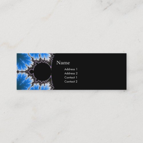 chic geek fractal dark profile card business cards