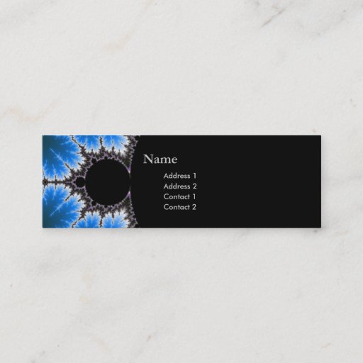 Customizable chic geek fractal dark profile card business cards