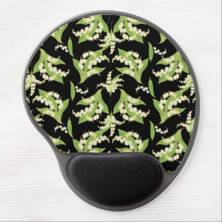 Chic Gel Mousepad: Lilies of the Valley, Black Gel Mouse Pad