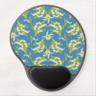 Chic Gel Mousepad: Lilies of the Valley, Blue Gel Mouse Pad